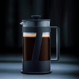 Bodum CREMA Kaffeemaschine (French-Press-System, Permanent-Edelstahlfilter, Sicherheitsverschluss, 0,5 Liter) schwarz