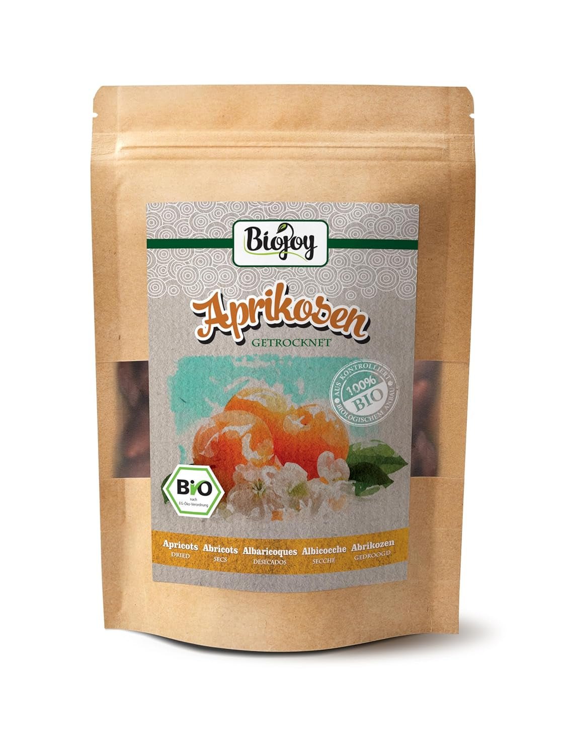 Biojoy getrocknete Aprikosen (500 g), ungeschwefelt Dehydrierte Produkte Mein Shop 500 G