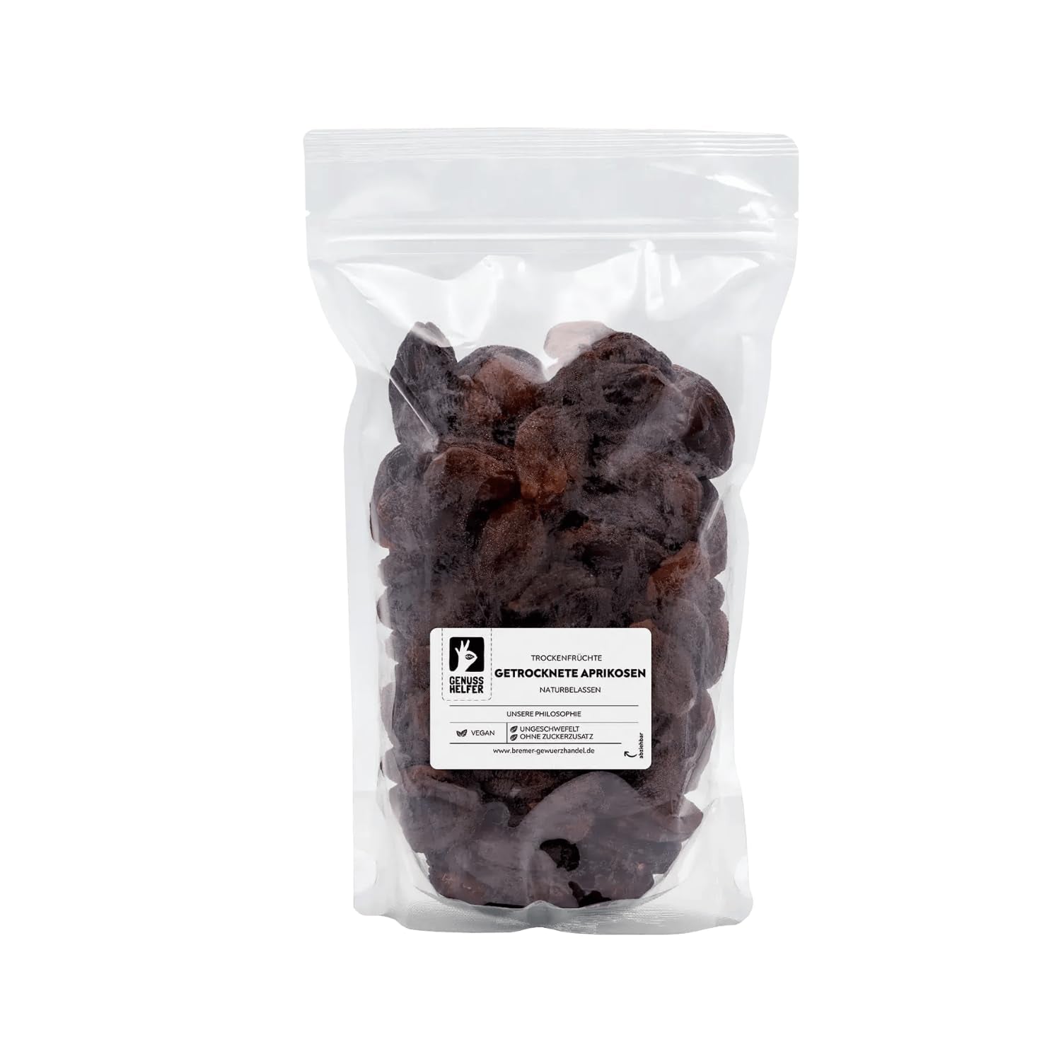Bremer Gewürzhandel getrocknete Aprikosen, Trockenfrüchte ohne Zuckerzusatz und ungeschwefelt, 1kg Naty Shop Trockenprodukte 1kg (1 Packung)