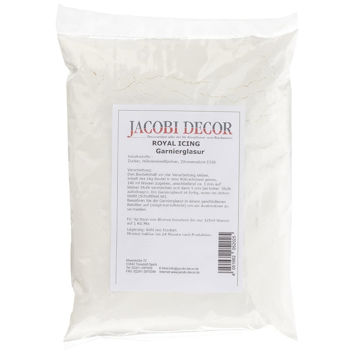 Cake Company Royal Icing 1 Packung (1 x 1000 g) I Trockene Kuchendekorationsmischung von bester Qualität I Für Zuckerguss und feine Linien I Glutenfrei I Perfekt für Kuchen und Cupcakes Naty Shop Zuckerpaste