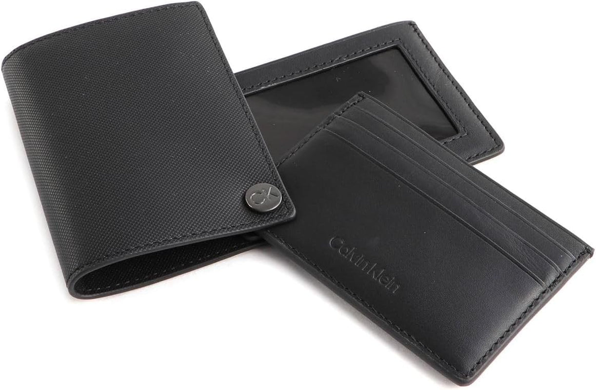 Calvin Klein CK CLEAN PQ COVERED CARDHOLDER Geldbörse für Herren, schwarz (Ck Black), OS Wallet Men Naty Shop
