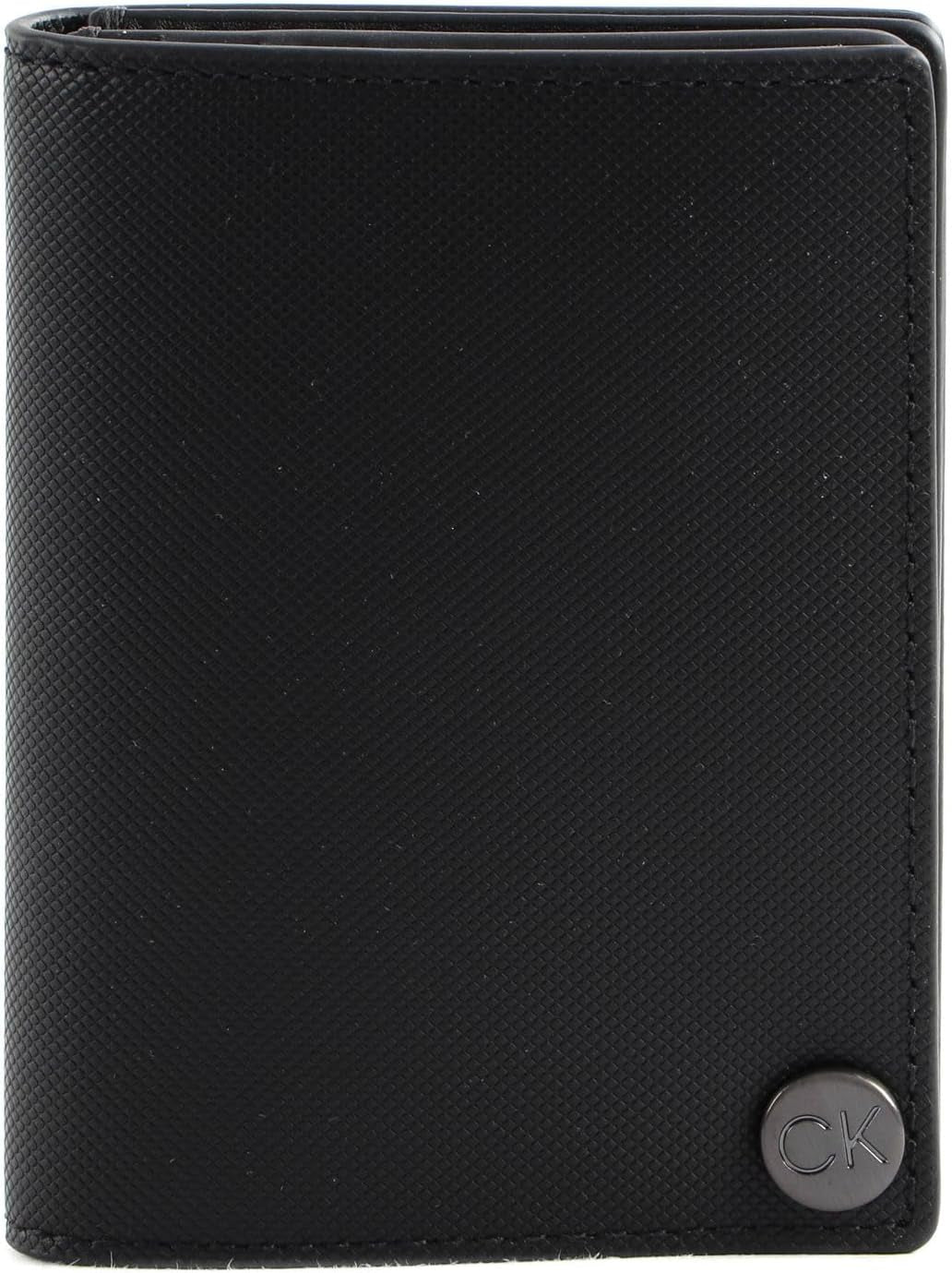 Calvin Klein CK CLEAN PQ COVERED CARDHOLDER Geldbörse für Herren, schwarz (Ck Black), OS Wallet Men Naty Shop
