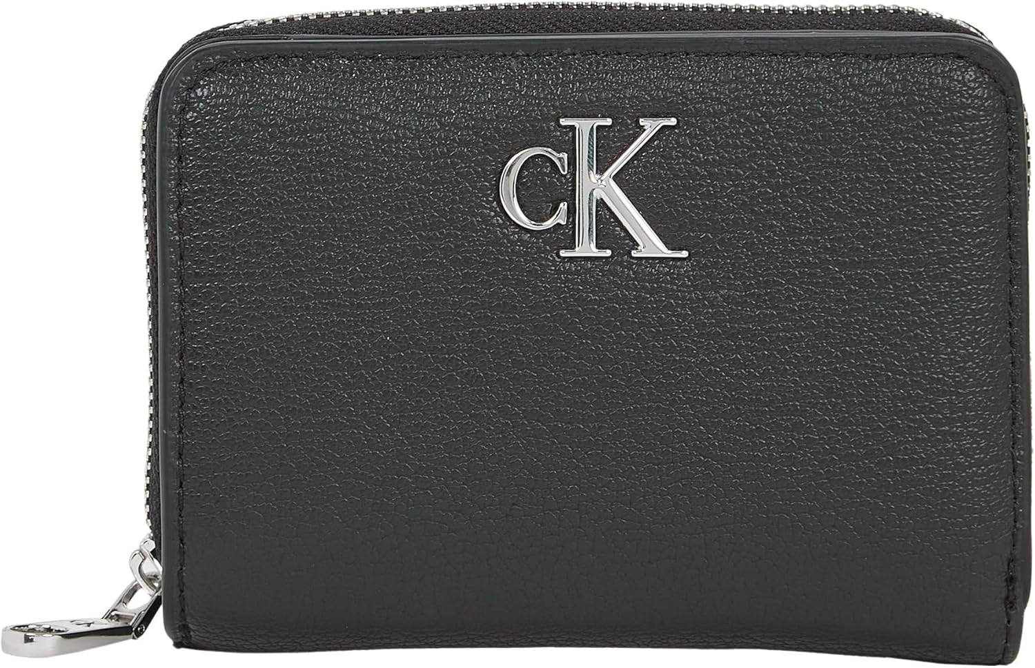 Calvin Klein Damen-Geldbörse Minimal Monogram Zip Around Klein, Schwarz (Schwarz), Einheitsgröße Geldbörse Damen Naty Shop Standardtitel