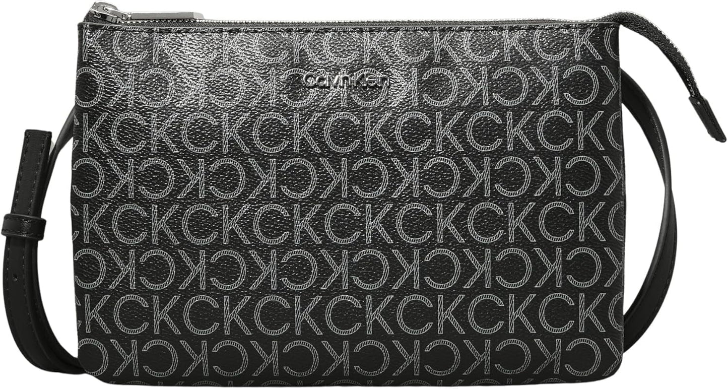 Calvin Klein Damen Ck Must Klein Umhängetasche, Schwarz (Black Mono), Life Size Bags Damen Naty Shop Default Title