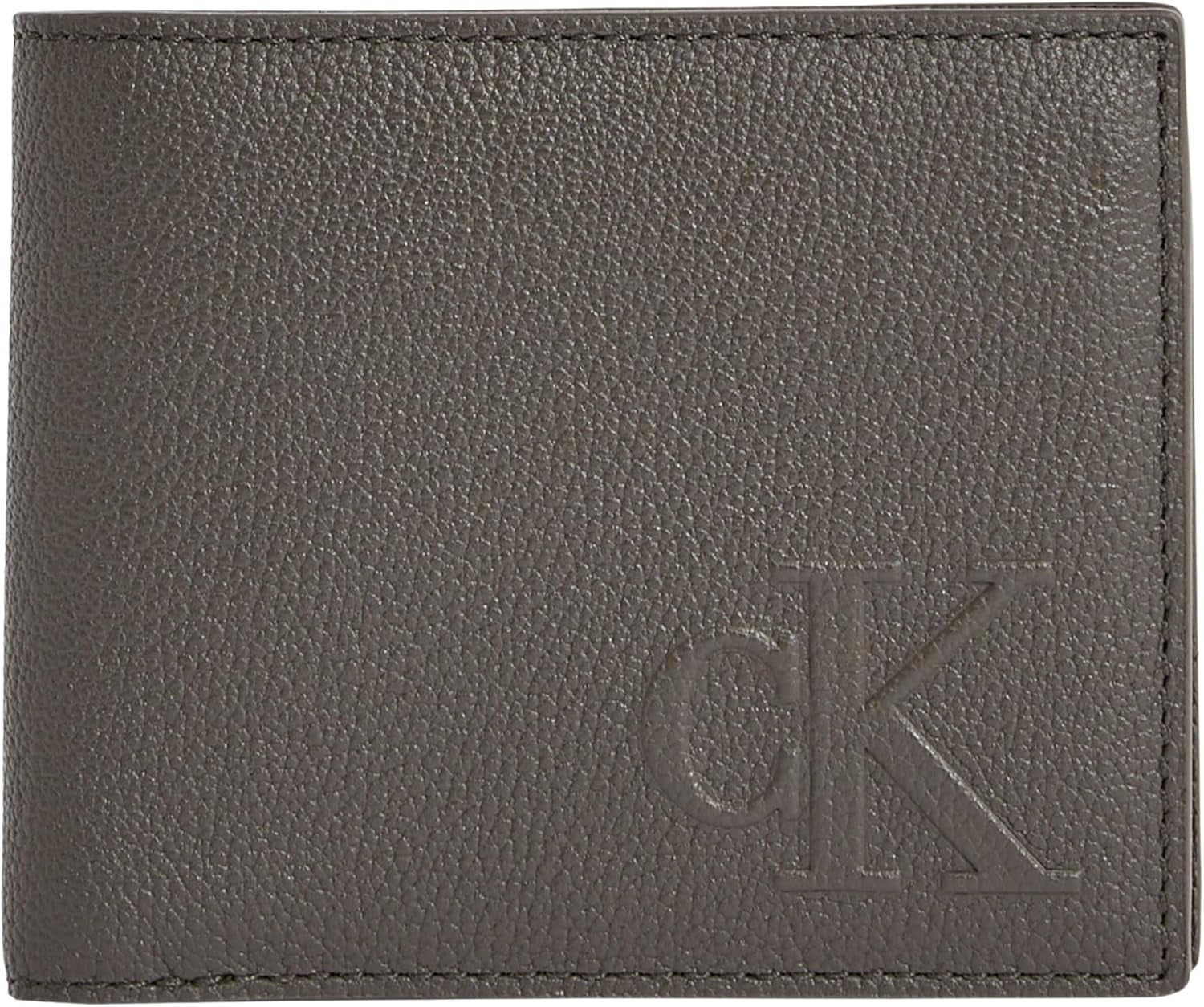 Calvin Klein Men's Sculpted Impression Billfod Cc Lv04g1022g Travel Accessories Bi-Fold Wallet Herrenbrieftasche Naty Shop Grey (Beluga) Os