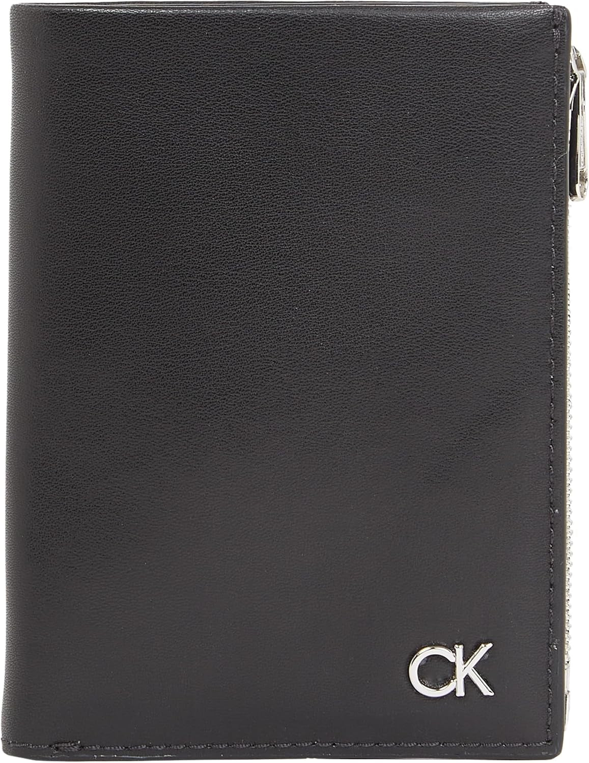 Calvin Klein METAL CK TRIFOLD 6CC W/DETACH C Herrenbrieftasche, Schwarz (Ck Black), OS Herrenbrieftasche Naty Shop Default Title