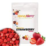 Gefriergetrocknete ganze Erdbeeren 100g - Gefriergetrocknete Früchte - Gefriergetrocknete Trockenfrüchte - Getrocknete Erdbeeren - Perfekt zum Backen, Dekorieren von Kuchen, Snacks, Müsli und Desserts. Dehydrierte Produkte Naty Shop 100G