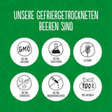 Super Garden Gefriergetrocknete Erdbeeren | Köstliche und 100 % reine gefriergetrocknete Früchte | Ganze getrocknete Erdbeeren für gesunde Snacks oder zum Backen | Gefriergetrocknete Erdbeeren 19g Naty Shop dehydrierte Produkte