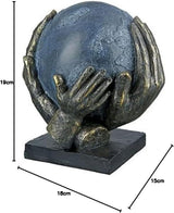 Casablanca modernes Design GILDE Deko Skulptur Figur Rette die Welt - Globus in Händen - Höhe 19 cm Statuetten und Skulpturen Naty Shop