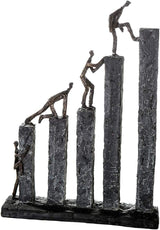 Dekorative Skulpturenfigur von Casablanca – Hergestellt aus Kunstharz – Modell: Patience – Farben: Bronze Schwarz – Wohnzimmer dekorativ – Höhe 41 cm Statuetten und Skulpturen Naty Shop Erhöhung