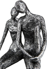 Casablanca Skulptur - Paar Dekofigur - Polyresin - Farbe: Antiksilber Höhe 25 cm Statuetten und Skulpturen Naty Shop