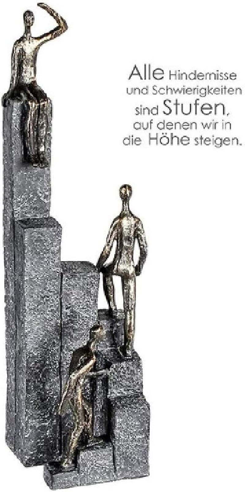 Casablanca - Skulptur - Dekofigur - Moment - Paar - Poly - farbige Bronze - 27 x 19 cm Statuetten und Skulpturen Naty Shop Bronze, grau Höhe 39 cm