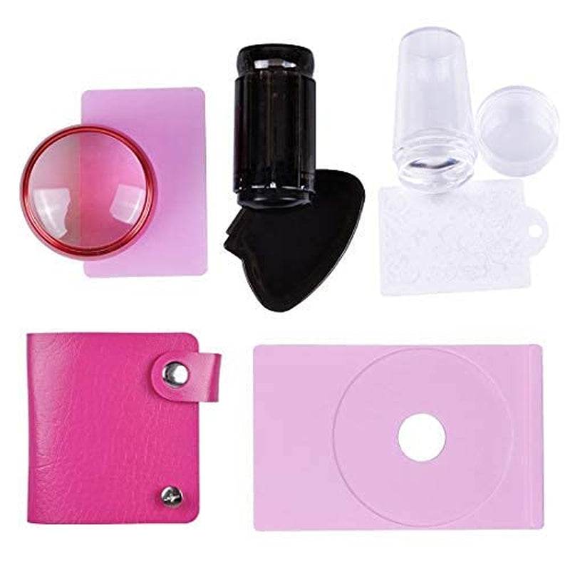 Biutee Nagelstempel-Set, 30-teilig, Nagelschablone, Nagelstempeln, Tiere, Blumen, Bilder, Nagelstempelplatte mit 2 Stempeln, 2 Schabern, Nageldesign-Zubehör, französischer Nagelstempel