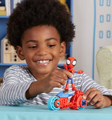 SPIDEY und SEINE FANTASTISCHEN FREUNDE Marvel Spidey Motorradfigur Spielzeug für Jungen und Mädchen ab 3 Jahren Actionfiguren Naty Shop