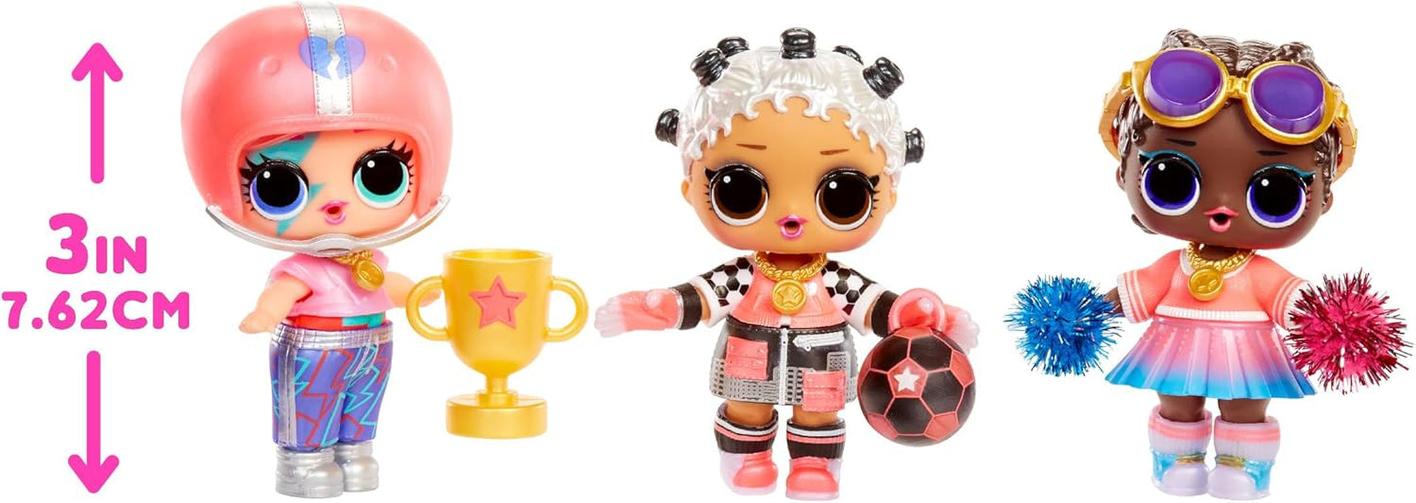 LOL Überraschung! All-Star Sports Vault Tots Collection – Enthält 1 Puppe, gepanzerte Verpackung, 12 Sammelpuppen, 8 Auspackzubehör, ideal für Kinder ab 4 Jahren, Pink