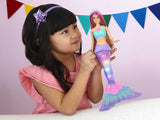 Barbie Dreamtopia Magic Light Meerjungfrau-Puppe mit blonden Haaren, Barbie-Puppe mit Meerjungfrauenschwanz, geeignet als Geschenk für Kinder ab 3 Jahren, HDJ36