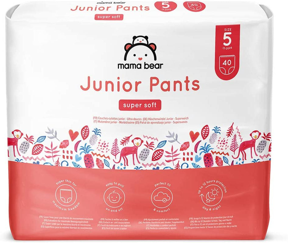 Amazon-Marke: Mama Bear Pull-Up XXL-Windeln, Größe 6 (18–30 kg), 72 Stück (2 Packungen mit 36 ​​Stück)