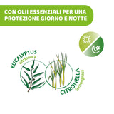 Chicco NaturalZ schützende Feuchttücher, 20 Stück. Natürlicher Sommerschutz mit Zitronengras und Eukalyptus, Tages- und Nachtschutz.