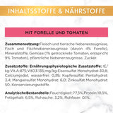 Fine Pate Gourmet Gold mit Gemüse, Nassfutter für Katzen mit Forelle und Tomate, 12er Pack (12 x 85g)