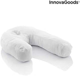Innovagoods Ergonomisches U-förmiges Kissen für Seitenschläfer, ideal für die Schwangerschaft, fördert ruhiges Atmen, reduziert Schnarchen, Baumwolle und Polyester, weiß, 39 x 57 x 14 cm. Orthopädische Halskissen von Naty Shop