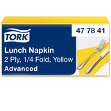 Tork 477840 Limetten-Lunchservietten / 2-lagige Servietten für kleine Mahlzeiten oder Snacks / Erweiterte Qualität / 10 x 200 (2000) Papierservietten / 32,6 x 33 cm (L x B) / 1/4-Faltung