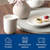 Villeroy & Boch – Afina Milchbecher 170 ml, weiß, spülmaschinenfest, mikrowellengeeignet, Milchkaraffe, Kaffeezubehör, Keramikkanne, Untertasse, Geschirr, Premium-Porzellan