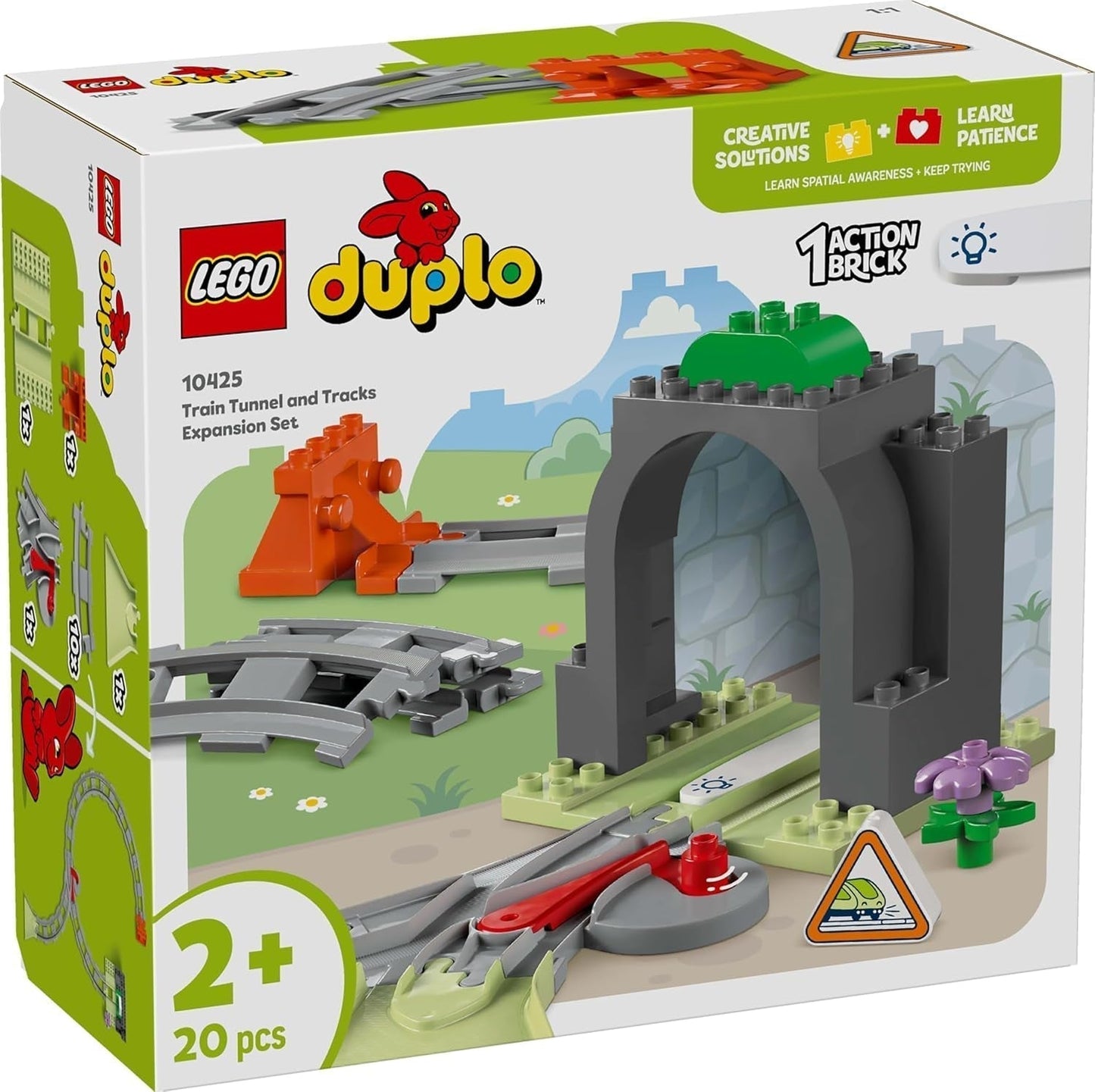 LEGO DUPLO Town Eisenbahntunnel und Gleise – Erweiterungsset, Geschenk für Kleinkinder, fördert die Geschicklichkeit, Spielset für 2-jährige Fahrzeugfans, kreatives Lernspielzeug 10425 Bausets Besuchen Sie den LEGO-Store