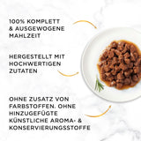 Gourmet Gold Fine Composition Nassfutter für Katzen mit Rind und Huhn, 12er Pack (12 x 85g)