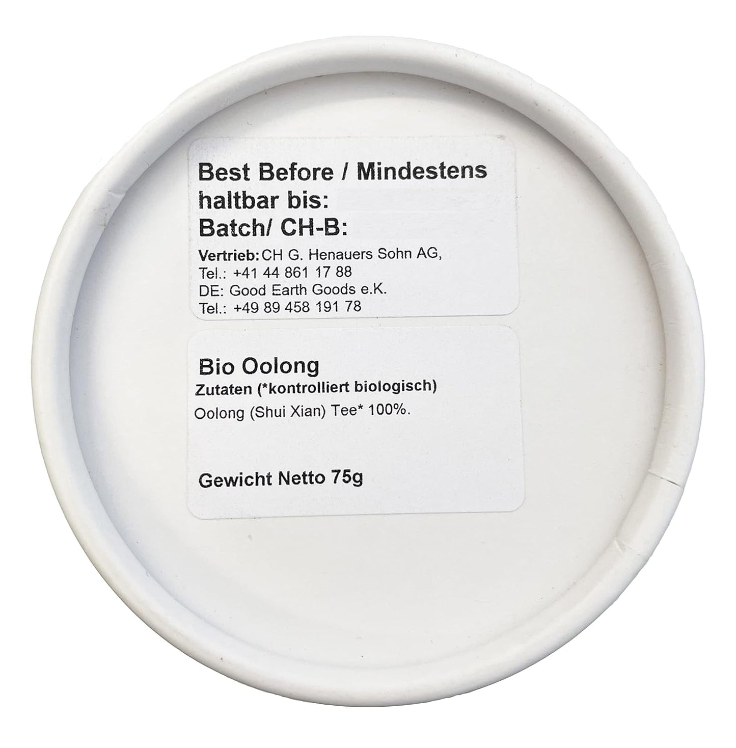 Bio Oolong (Shui Xian), 1er Pack (1 x 75g)