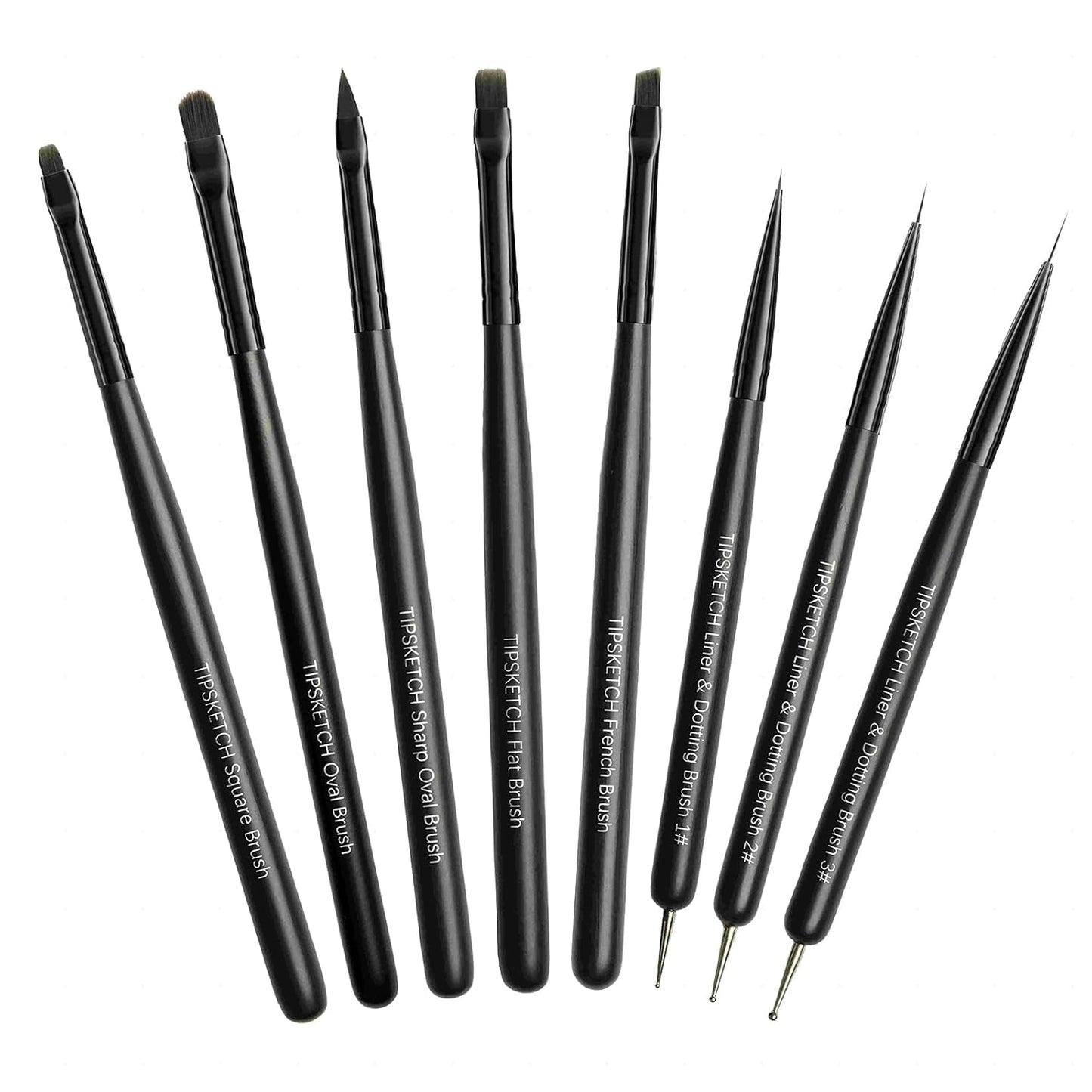 Nagel Pinsel 8 Stück Pinsel Für Gelnägel, Nageldesign Gel Pinsel Dotting Painting Line Pen Für Nagelack Gel Acryl Nagel Pinsel Nailart Kit Acryl Pinsel Fineliner Nägel Selber Machen