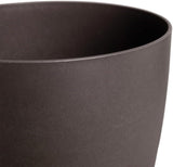 elho The Coffee Collection, runde Kanne für den Innenbereich, 18 cm, aus Kaffeesatz und recyceltem Kunststoff – Braun/Espressobraun