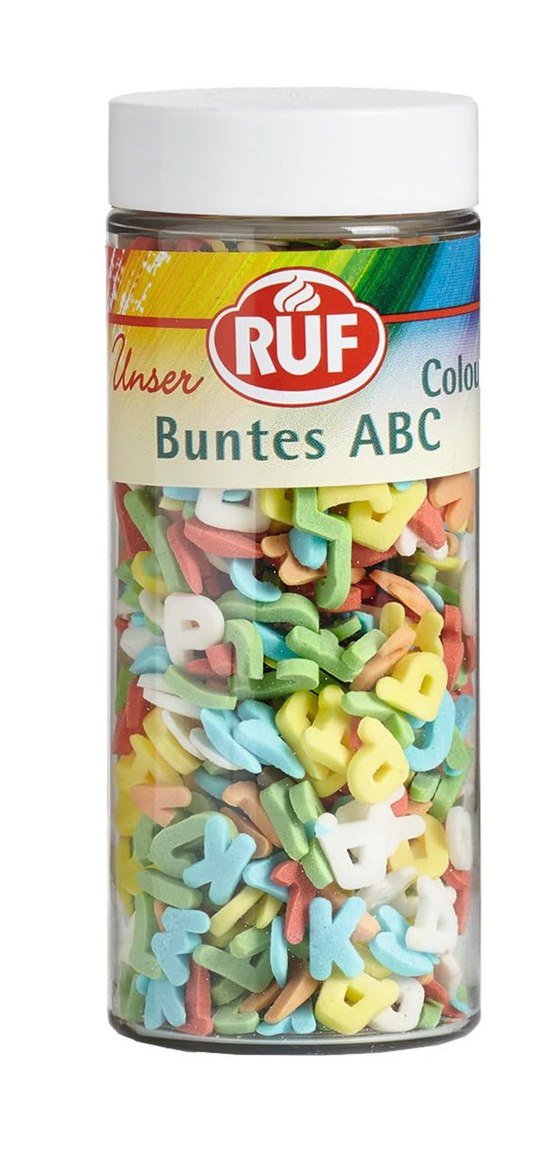 RUF Love Chocolate Schoko-Linsen-Dekorationen, hergestellt aus feiner Vollmilchschokolade mit einer knusprigen und bunten Zuckerglasur, 75 g pro Packung