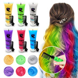 Byhoo 6 Stück temporäre Haarfarbe für schwarzes Haar, Haarkreide, waschbare Haarfarbe, Geschenkidee für Mädchen, Geburtstagsgeschenk für Teenager. Naty Shop 01 Haarfärbemittel