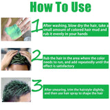 Grünes temporäres Haarwachs, Crazy Green temporäres Haarspray, waschbarer semipermanenter Schlamm, einmalige Haarfarbe, sofortige Styling-Haarpastenschlamm, natürliche Haarfarbe für Partys, Aktivitäten und Halloween Naty Shop Haarfärbemittel