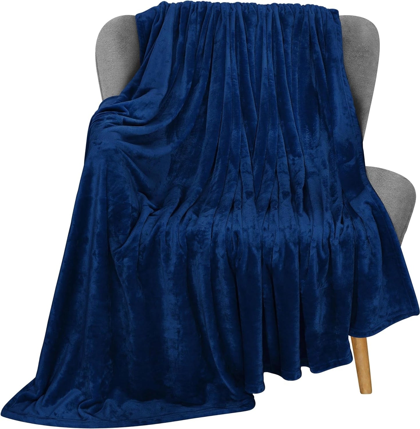 Utopia Bedding Kuschelige Fleecedecke [228 x 228 cm, grau], weiche, leichte, warme und flauschige Decke, bequeme und atmungsaktive Decke für Bett, Sofa, Couch, Betten und Decken. Besuche den Utopia Bedding-Store, Marineblau, 152 x 127 cm