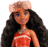 Mattel DISNEY Moana – bewegliche Modepuppe mit Glitzer-Outfit, abnehmbarem Stirnband und Halskette, für Kinder ab 3 Jahren, HPG68