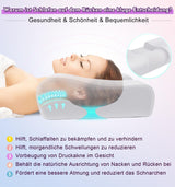 Hydomi Anti-Falten-Kissen, 2-in-1 Anti-Aging-Schönheitskissen, orthopädisches Nackenstützkissen, Nacken- und Schulterschmerzen, Memory-Schaum-Kissen, um Ihren Kopf gerade zu halten, orthopädische Nackenkissen, Naty Shop