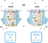 CutiePlusU Erwachsenenwindeln, 10er-Pack, Einweg-Blattwindeln für Damen und Herren, maximale Saugfähigkeit über Nacht – I Love Summer (mittlere Größe 71–96 cm)