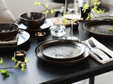 CreaTable, 21249, Natura Organic RUSTY Serie, 12-teiliges Geschirrset für 4 Personen, Tellerset aus Porzellan, spülmaschinen- und mikrowellengeeignet, hergestellt in Europa