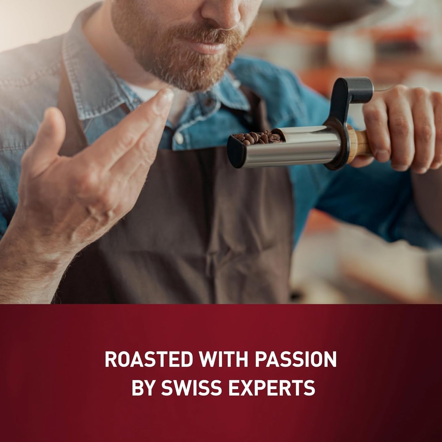 Schwiizer Schüümli Intenso, Arabica/Robusta-Kaffeebohnen, vollmundig und intensiv, ideal für automatische Espressomaschinen, Stärke 4/5, mittlere Röstung, Rainforest Alliance, 1kg