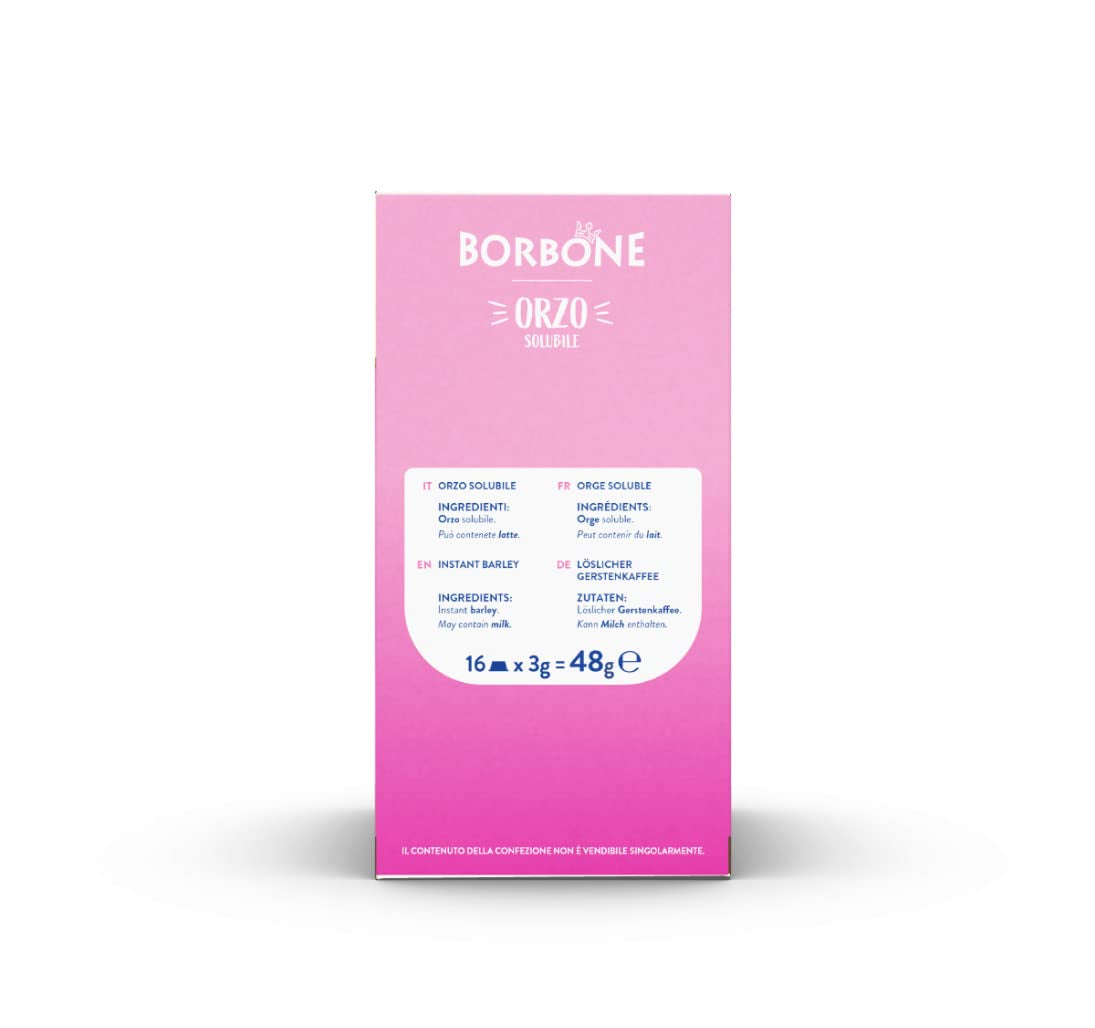 Caffè Borbone Malzkaffee – 96 Kapseln (6 Packungen mit 16 Stück) – kompatibel mit Lavazza A Modo Mio Haushalts-Espressomaschinen