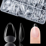 Gelike Ec Short Almond Nails – Weiche Nägel mit vollständiger Abdeckung, vorpolierte künstliche Nägel für Nagelverlängerungen, Nagelstudio zu Hause, DIY-Salon, 120 Stück, 12 Größen