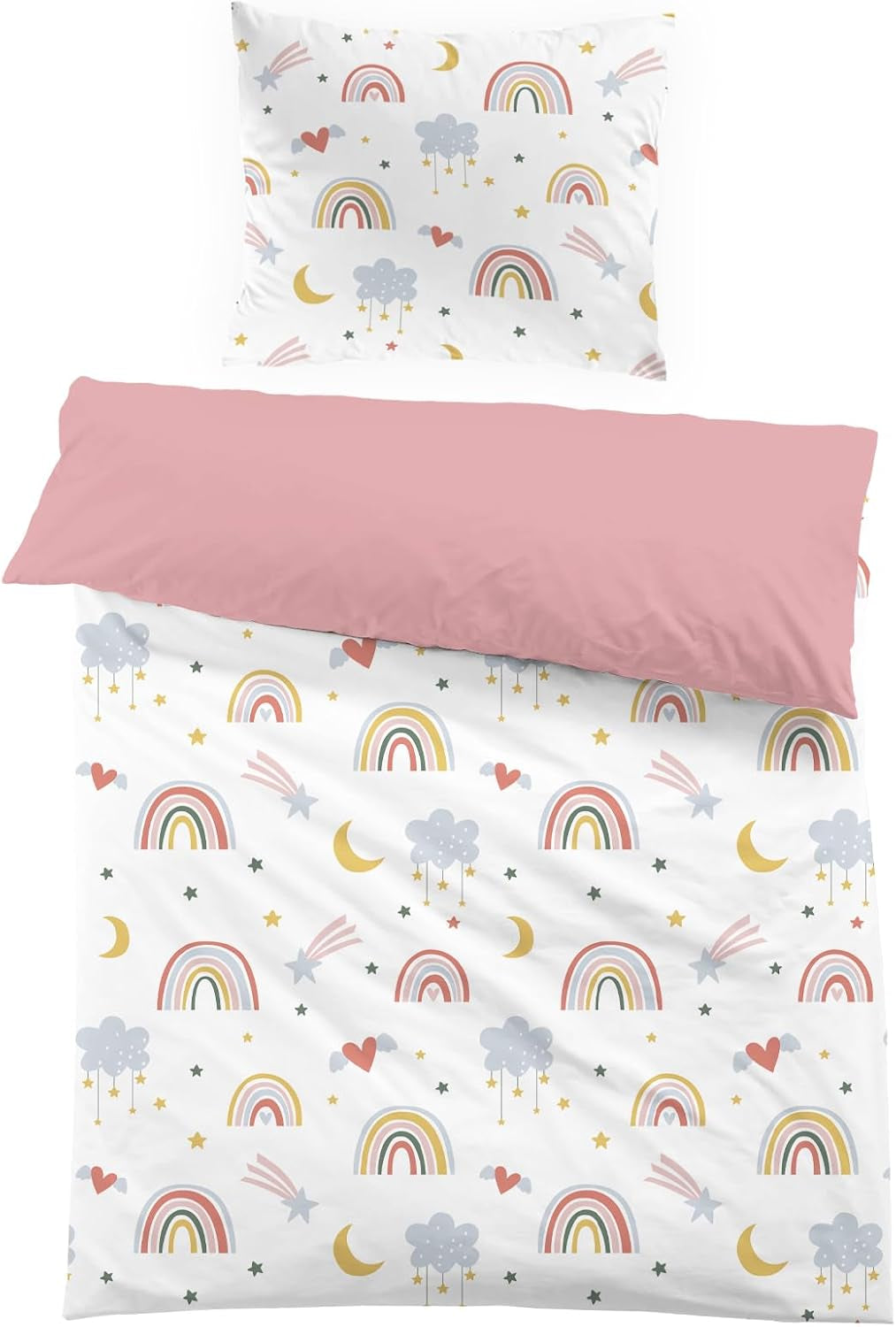 Bettwäsche für Kinder, Rainbow, Mikrofaser Bettwäsche - Kinder Naty Shop Rainbow (Modell 1) 135X200+80X80