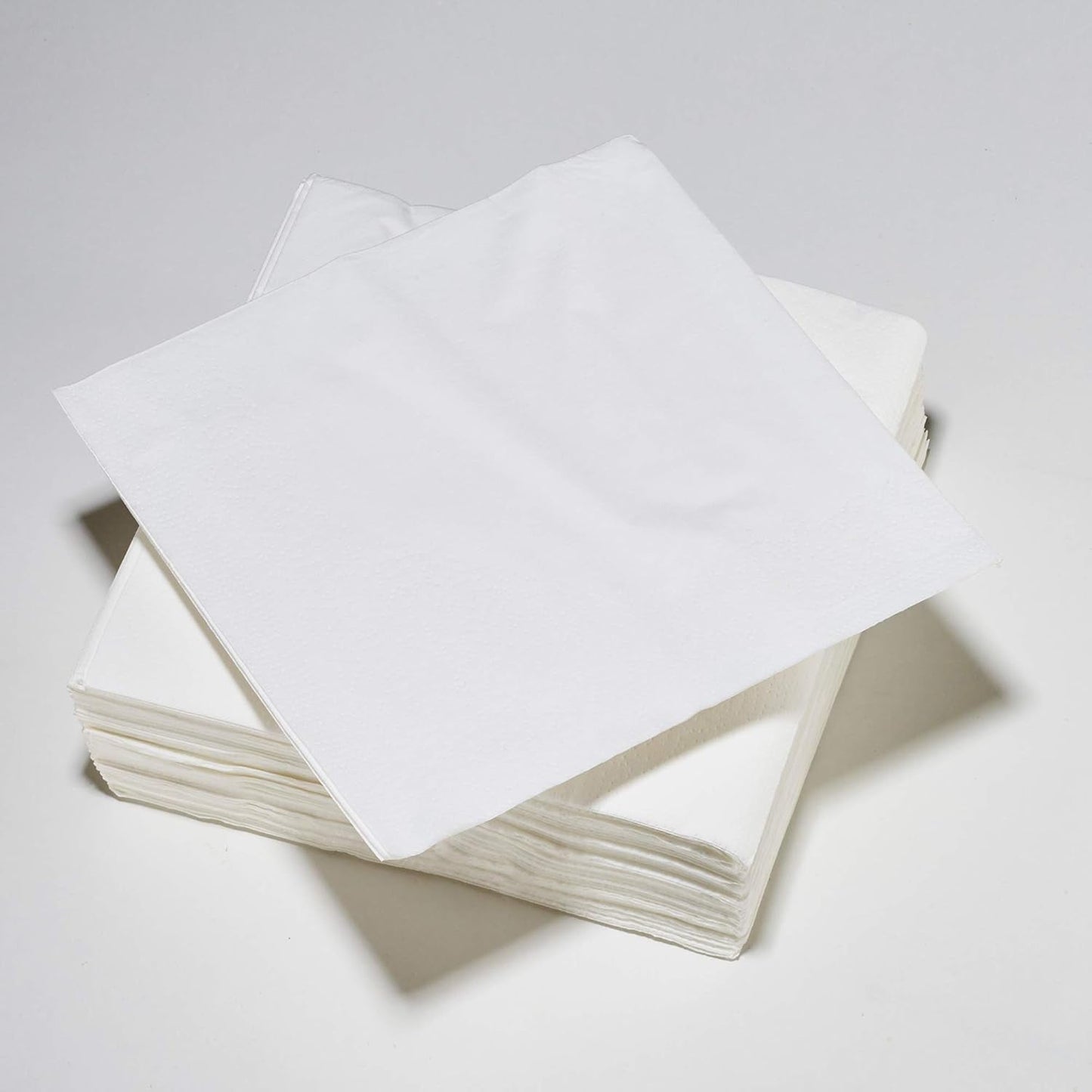 Le Napage 50 Baumwollservietten 25 x 25 cm, 3-lagig, FSC weiß