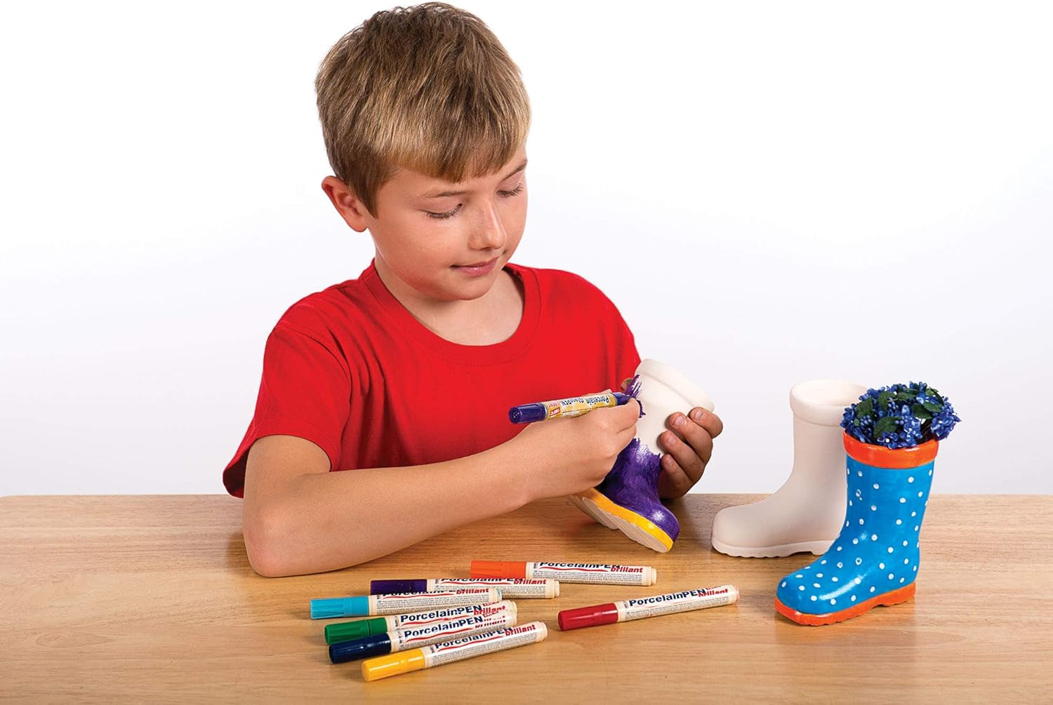 Baker Ross 'Wellies' Keramiktöpfe für Kinder (2 Stück)