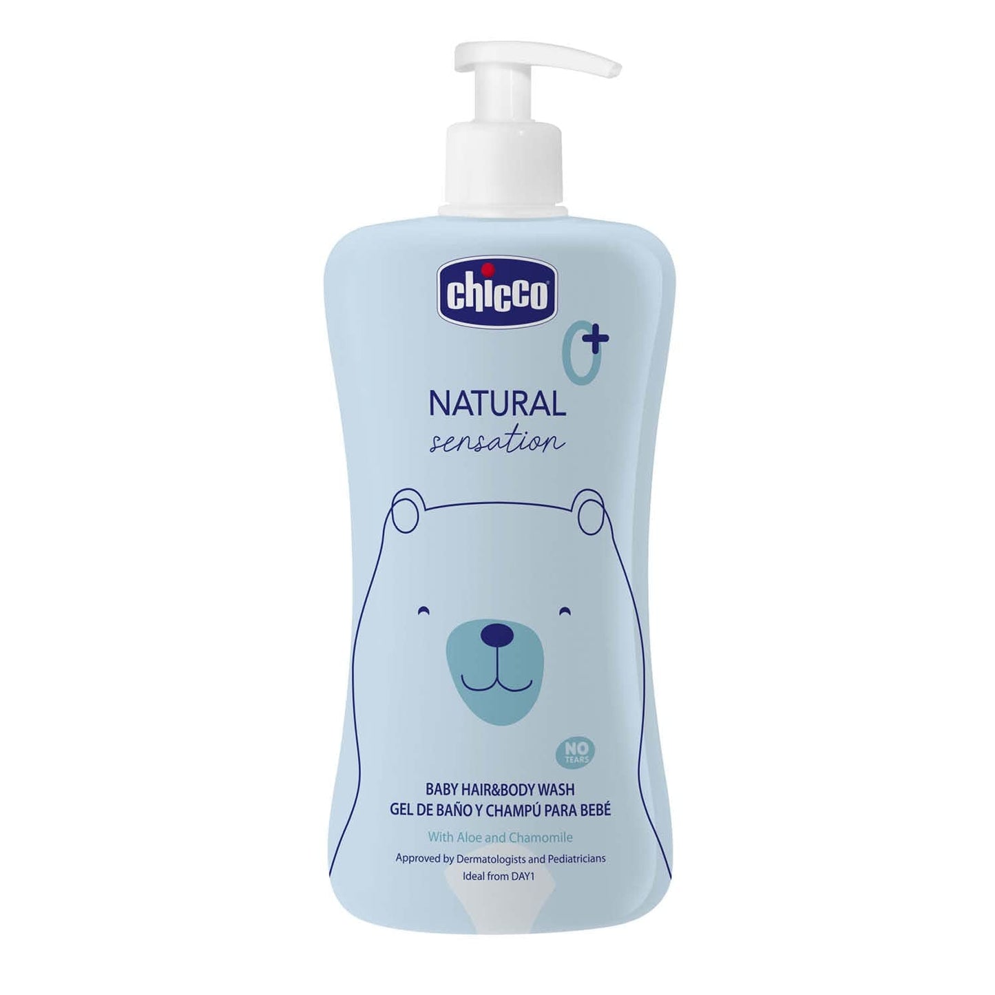 CHICCO NATURAL SENSATION – SHAMPOO UND BAD FÜR KINDER – OHNE GETRÄNK, 200 ML Kinder – Bad und Hautpflege Naty Shop 500 ml (1 Packung)