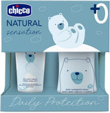 CHICCO NATURAL SENSATION – SET 2: 1 SHAMPOO UND BAD – NICHT TROCKNEND 200 ML, 1 4IN1 CHANGE CREAM 100 ML Kinder – Bad und Hautpflege Naty Shop Standardtitel