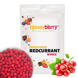 Gefriergetrocknete ganze Johannisbeeren 100g - Gefriergetrocknete Früchte - Gefriergetrocknete Trockenfrüchte - Rote Johannisbeeren zum Backen, Dekorieren von Kuchen, Snacks, Müsli, Desserts Dehydrierte Produkte Naty Shop 100G