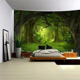 Teppich Wandteppich Wald Leinwand Baum Wasserfall Nebel Zuhause – Accessoires und Dekorationen Naty Shop Waldnebel 1 230 L x 180 B cm