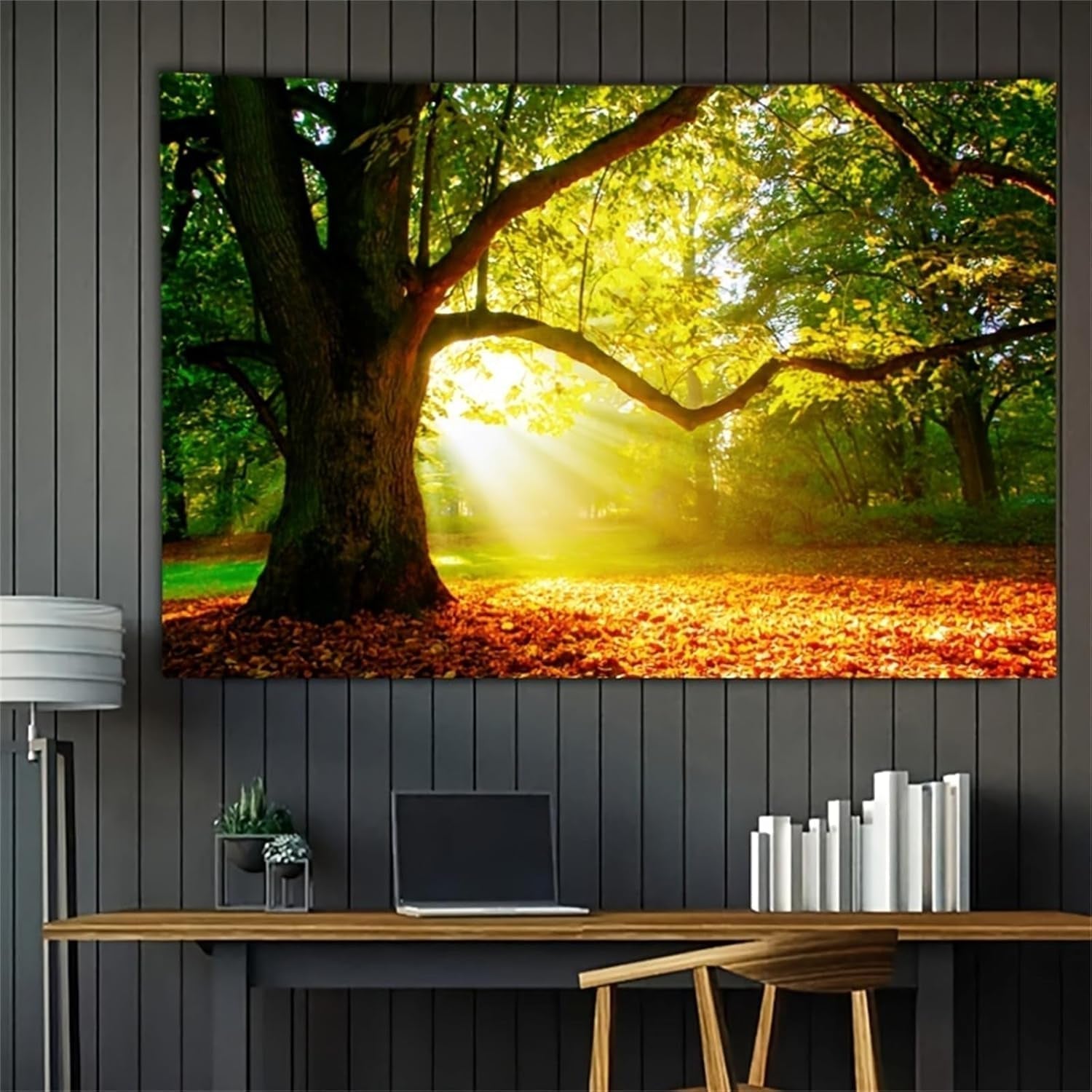 Teppich Wandteppich Wald Leinwand Baum Sonne Himmel Zuhause – Accessoires und Dekorationen Naty Shop 200 L x 150 B cm